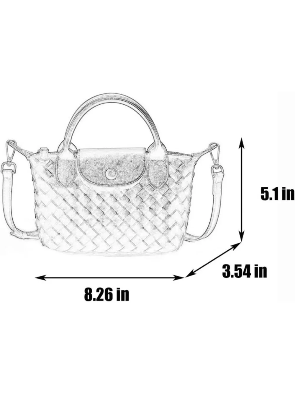 Mini Braided Luxury Leather Handbag - Stylish Top Handle Satchel for Travel